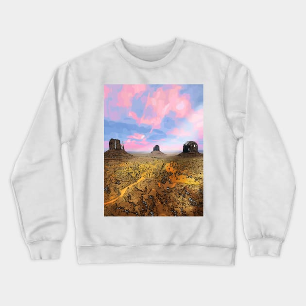 Monument Valley Crewneck Sweatshirt by JonDelorme